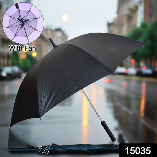 Sun Umbrella With Inside Fan  Power Bank Umbrellas For Summer
